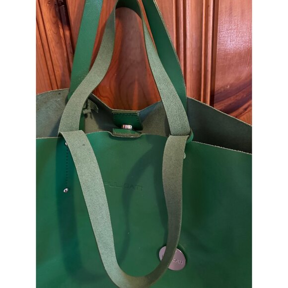 Pulicati Leather Tote green bag - Picture 5 of 15
